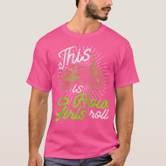 Grappig meisje BMX zus of dochter honkbal T-shirt