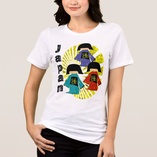 Grappig meisje citaat Tri-Blend shirt (Voorkant)