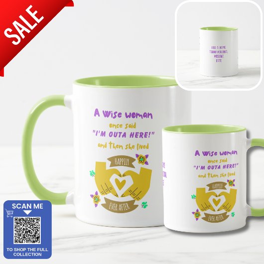 Grappig Meisje Collega Leuke Nieuwe Baan Pensioen Mok