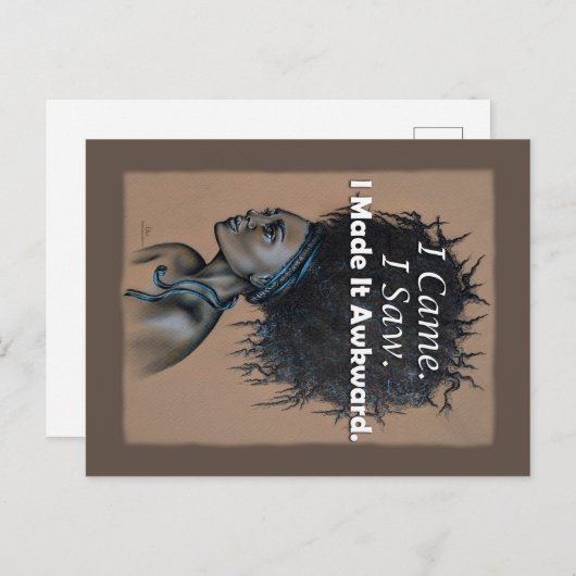 Grappig meisje dat ik zag dat ik het goedkoop heb  briefkaart (Voorkant / Achterkant)