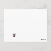 Grappig  meisje dat kaarsen uitblaast briefkaart (Achterkant)