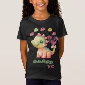 Grappig Meisje Dinosaurussen Meisjes Liefde Dino's T-shirt (Voorkant)