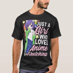Grappig meisje gewoon een meisje die houdt van ani t-shirt
