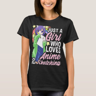 Grappig meisje gewoon een meisje die houdt van ani t-shirt