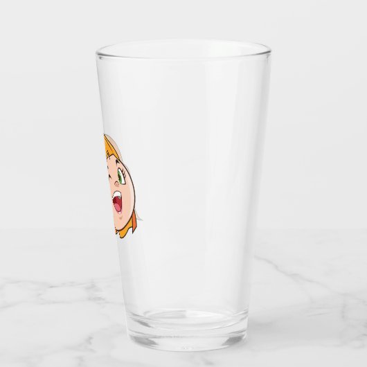 grappig meisje glas (Links)