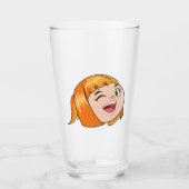 grappig meisje glas (Voorkant)