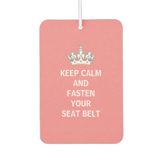 Grappig meisje houden kalm roze rijden humor luchtverfrisser