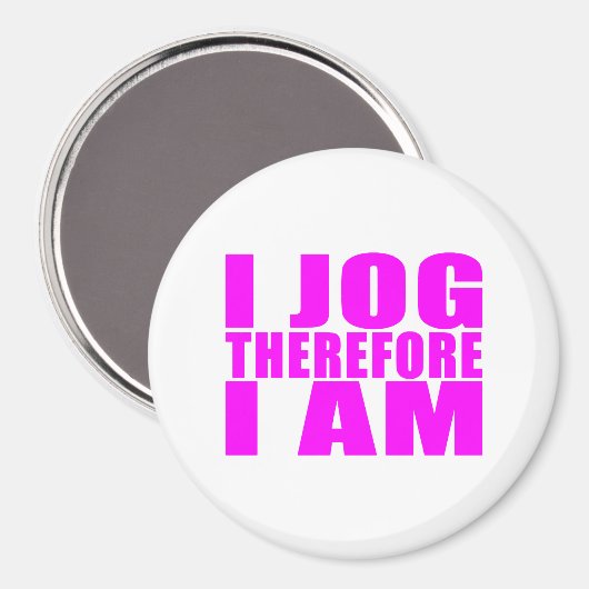 Grappig Meisje Joggers Citaten : Ik Jog Daarom Ik  Magneet (Voorkant / Achterkant)