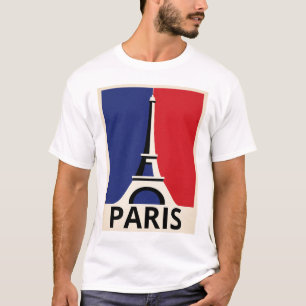 Grappig Meisje  Post Kaart Parijs T-shirt