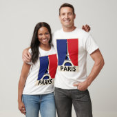 Grappig Meisje  Post Kaart Parijs T-shirt (Unisex)