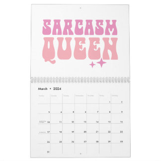 Grappig meisje roze citaten kalender