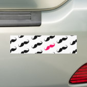 Grappig meisje roze en zwart model bumpersticker (Op auto)