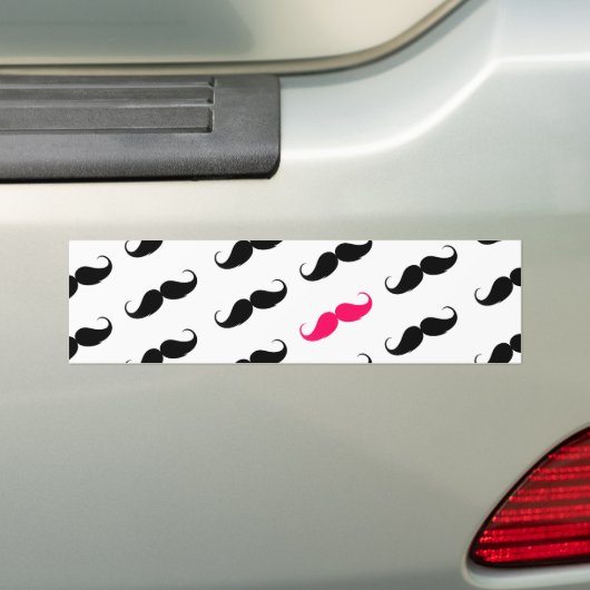 Grappig meisje roze en zwart model bumpersticker (Op auto)