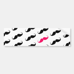 Grappig meisje roze en zwart model bumpersticker
