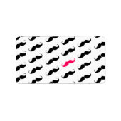 Grappig meisje roze en zwart model etiket (Voorkant)