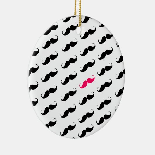 Grappig meisje roze en zwart model keramisch ornament (Rechts)