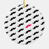 Grappig meisje roze en zwart model keramisch ornament (Achterkant)