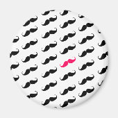 Grappig meisje roze en zwart model magneet (Voorkant)