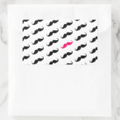 Grappig meisje roze en zwart model rechthoekige sticker (Tas)