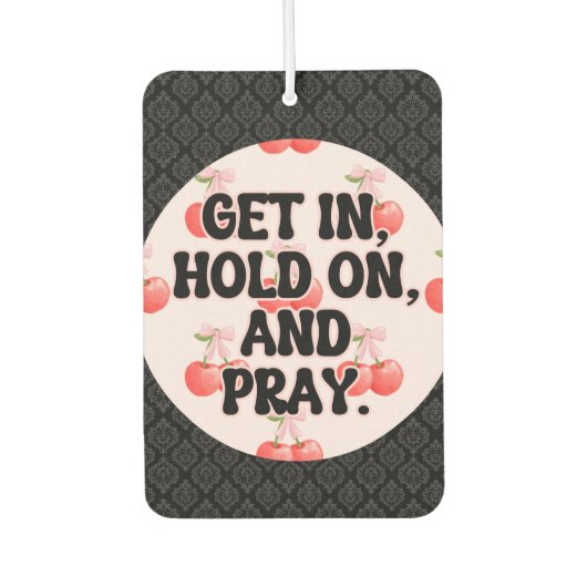 Grappig Meisje Zorgvuldige bestuurders Cherry Roze Luchtverfrisser (Voorkant)