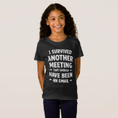 Grappig Meisjes School Vergadering T-Shirt - Sarca (Voorkant volledig)