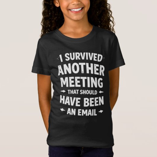 Grappig Meisjes School Vergadering T-Shirt - Sarca (Voorkant)
