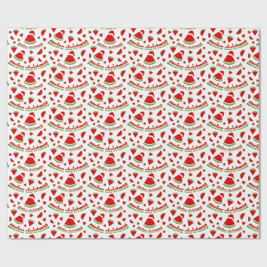 Grappig Melon kerstpatroon Cadeaupapier (Vlak)