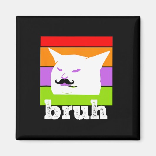 Grappig Meme Gezegde Bruh met Cat-cinco de Mayo-me Magneet (Voorkant)