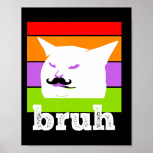 Grappig Meme Gezegde Bruh met Cat-cinco de Mayo-me Poster