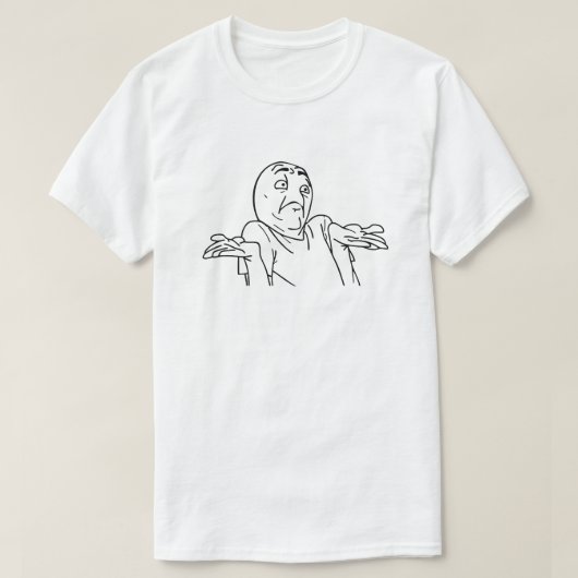 Grappig meme gezicht die het weten t-shirt (Design voorkant)