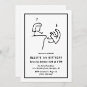 Grappig meme Humor eenvoudig zwart wit 7e verjaard Kaart (Voorkant / Achterkant)