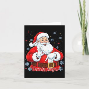 Grappig Meme Kerstman Cadeau Mannen, Vrouwen T-shi Kaart