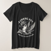 Grappig Menopauze Hot Flash Plus-Size T-shirt (Design voorkant)