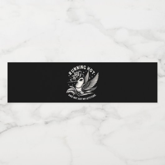 Grappig Menopauze Hot Flash Water Bottle Label Waterfles Etiket (Enkel label)