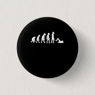 Grappig menselijk zwemmen evolutie zwemmer zwemmen ronde button 3,2 cm