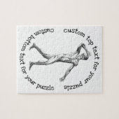 Grappig  menselijke anatomie die zweeft over koken legpuzzel (Horizontaal)