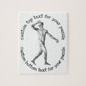 Grappig  menselijke anatomie die zweeft over koken legpuzzel (Verticaal)