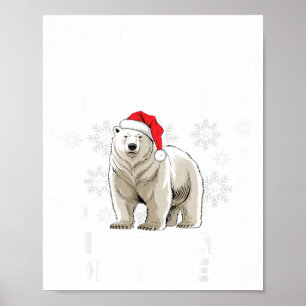 Grappig mensen kostuum Lar Beer Kerstverlichting S Poster