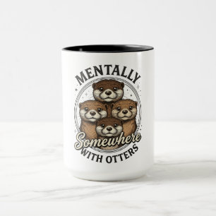 Grappig Mentaal Ergens Met Otters Mok