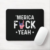 Grappig Merica Ja 4th van Juli Muismat (Met muis)