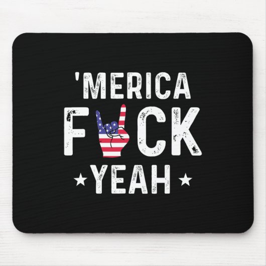 Grappig Merica Ja 4th van Juli Muismat (Voorkant)