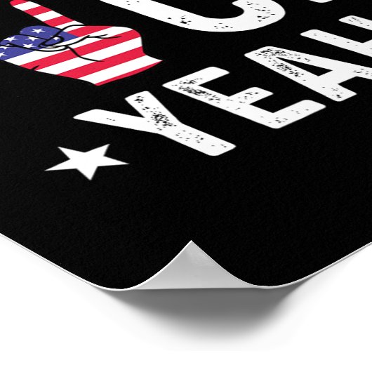 Grappig Merica Ja 4th van Juli Poster (Hoek)