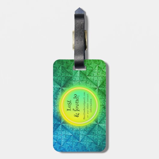 Grappig, merkbaar en personaliseerbaar Bagagelabel (Achterkant verticaal)