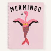 Grappig Mermingo Flamingo Zeemeermin Magisch Wezen Notitieboek (Voorkant)