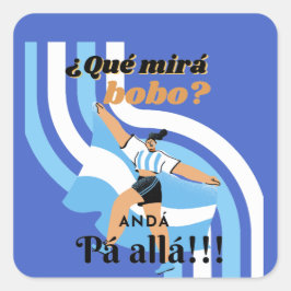 Grappig Messi Argentina Que Mira Bobo Vierkante Sticker