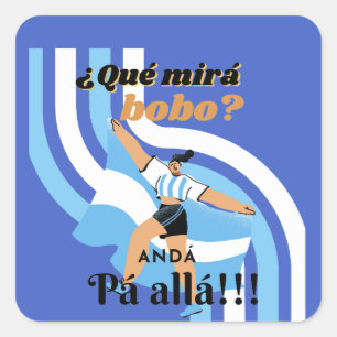 Grappig Messi Argentina Que Mira Bobo Vierkante Sticker
