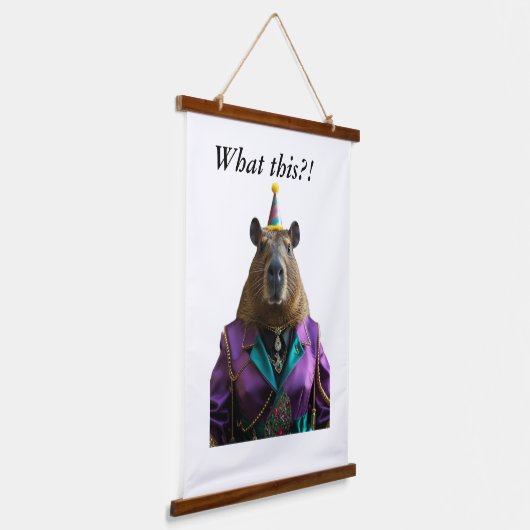 Grappig met capibara hangend wandkleed (Gebogen)