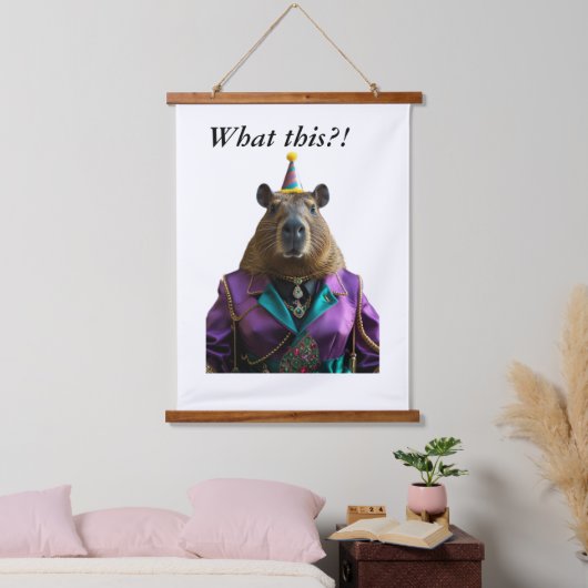 Grappig met capibara hangend wandkleed (Slaapkamer)