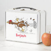 Grappig met coole cartoon illustratie kip (In situ)