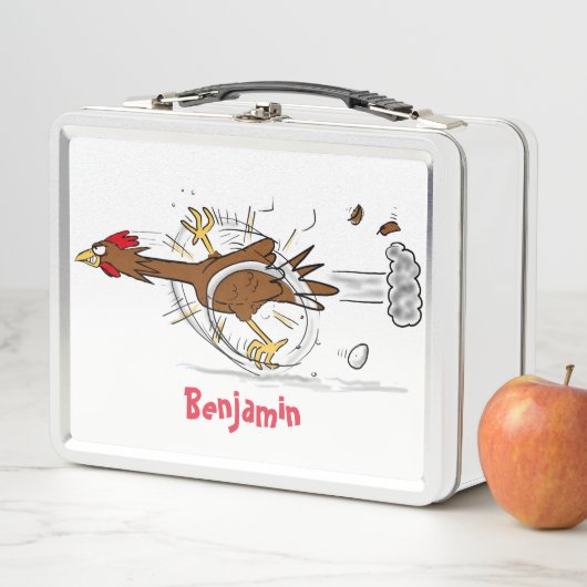 Grappig met coole cartoon illustratie kip (In situ)